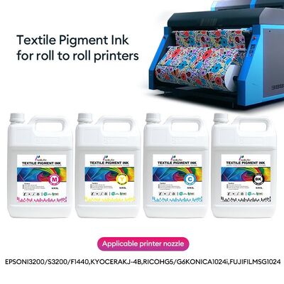 Digital Printing Textile Pigment Ink Water Based For Roll To Roll Textile Production